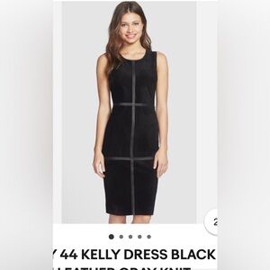 Elegant Black suede Sleeveless Dress -medium